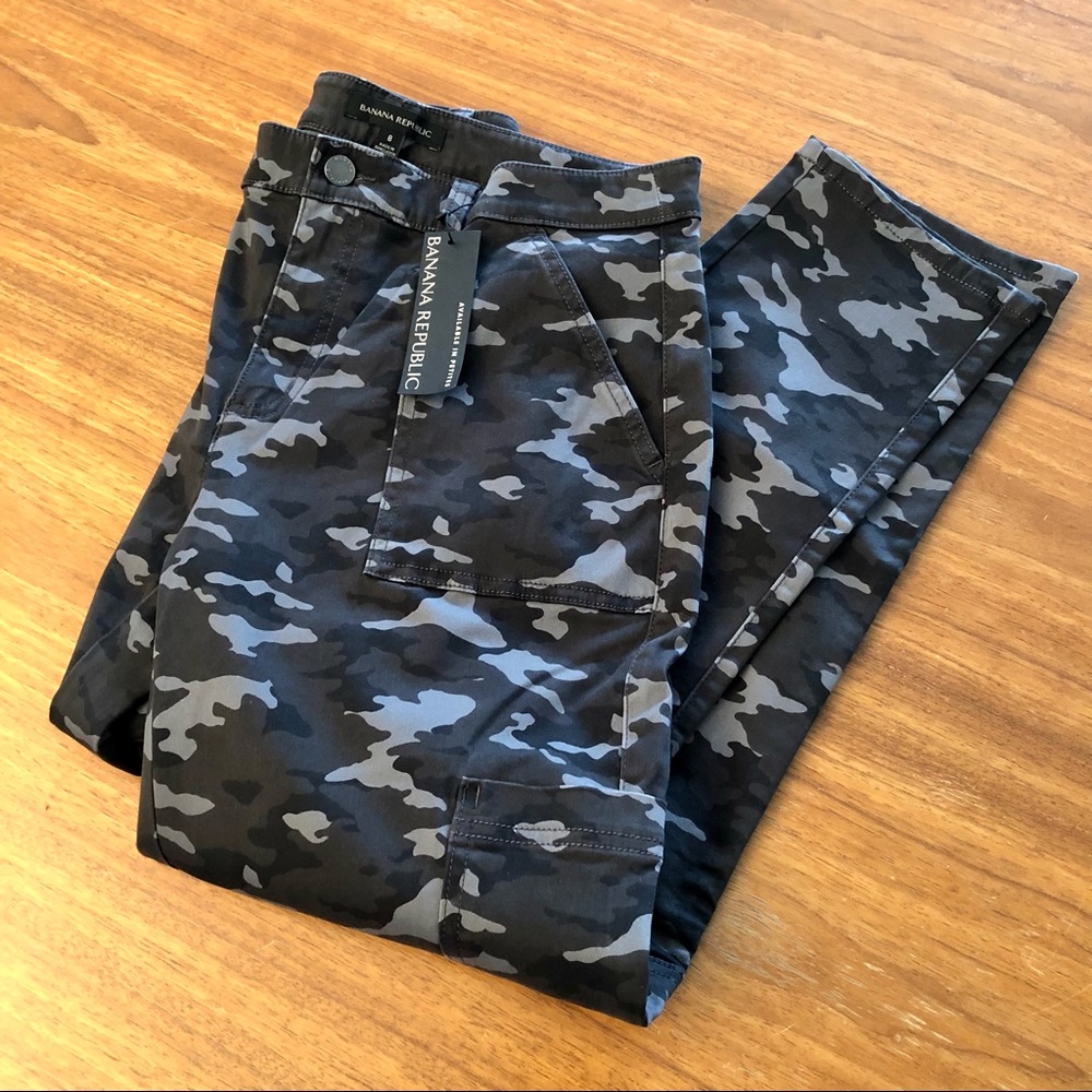 Banana Republic Gray Camo Pants Size 8 Sloan Stretch Chino - New  - Slim Fit